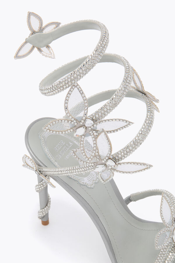 jeweled margot metallic silver sandal 105 rene caovilla