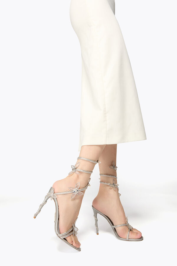 jeweled margot metallic silver sandal 105 rene caovilla