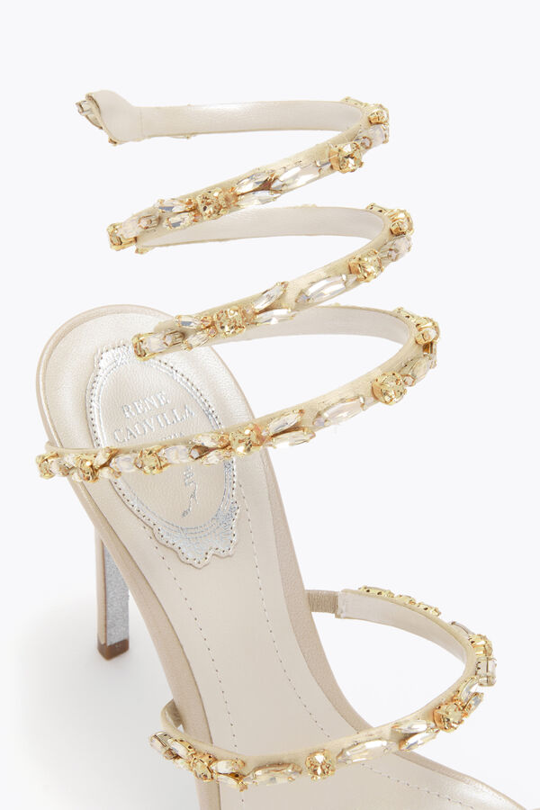 jeweled golden ivory sandal 105 rene caovilla