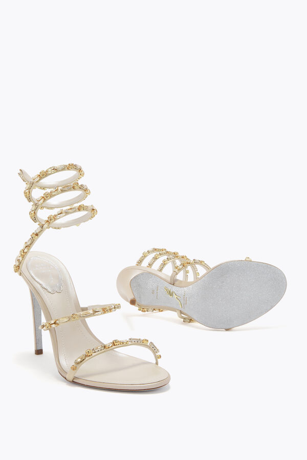 jeweled golden ivory sandal 105 rene caovilla