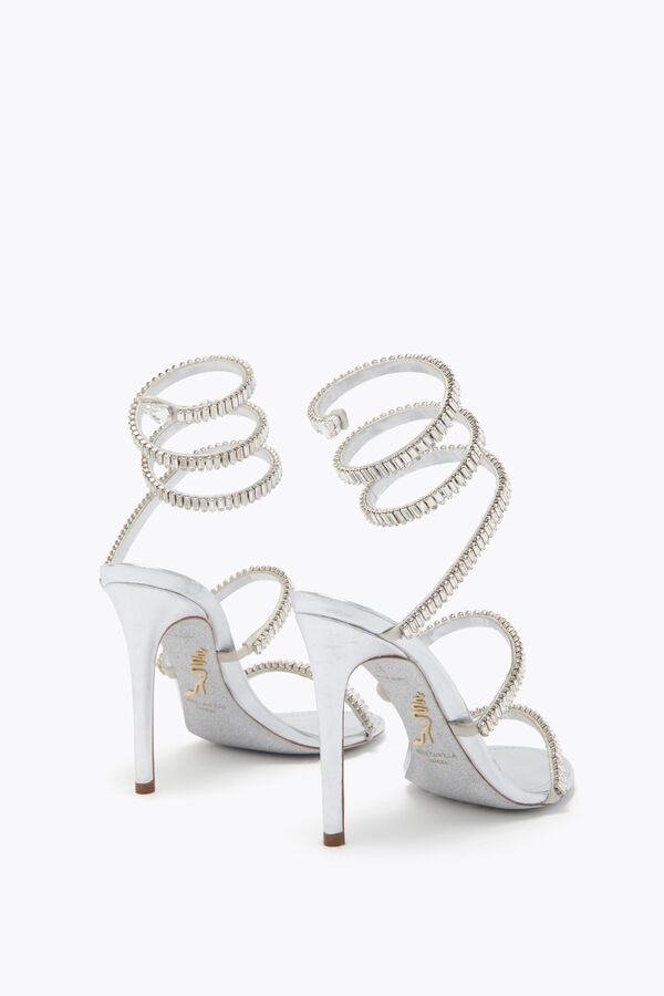 jeweled cleo spark silver sandal 105 rene caovilla