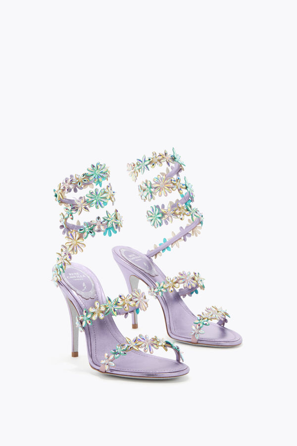jeweled eva lilac sandal 100 rene caovilla