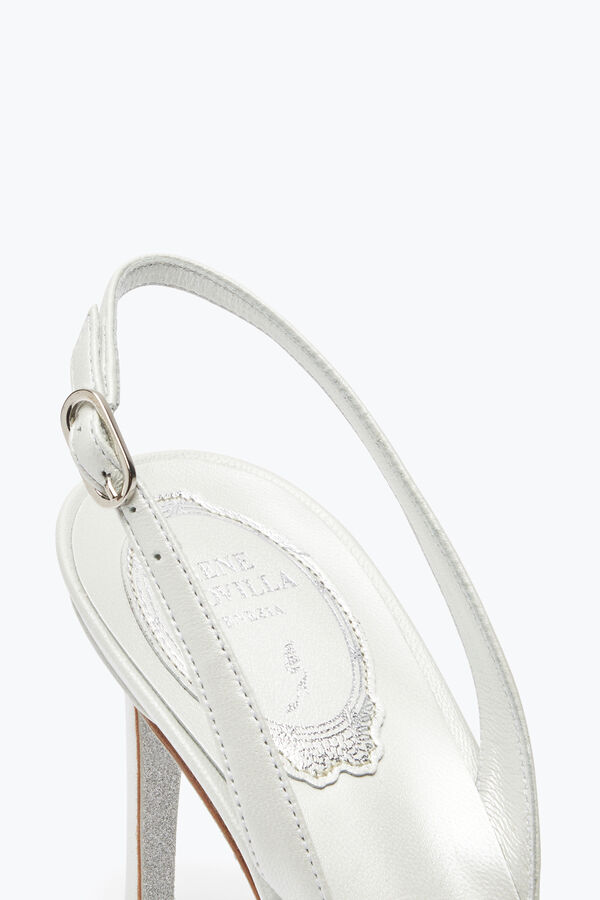 jeweled cinderella white slingback with crystal 80 rene caovilla