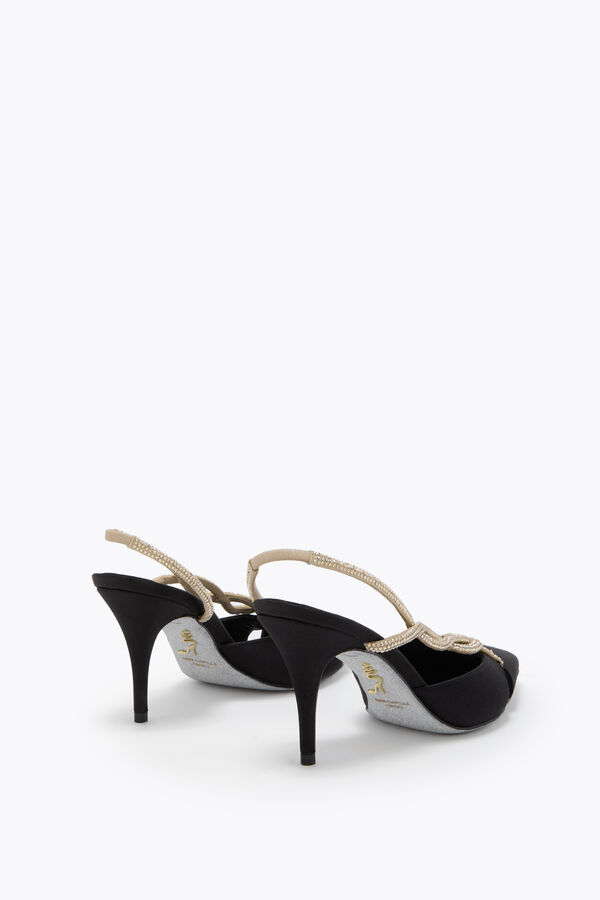 jeweled braid black and gold slingback 80 rene caovilla