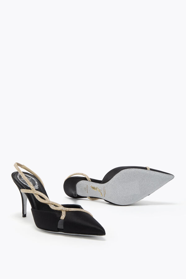 jeweled braid black and gold slingback 80 rene caovilla