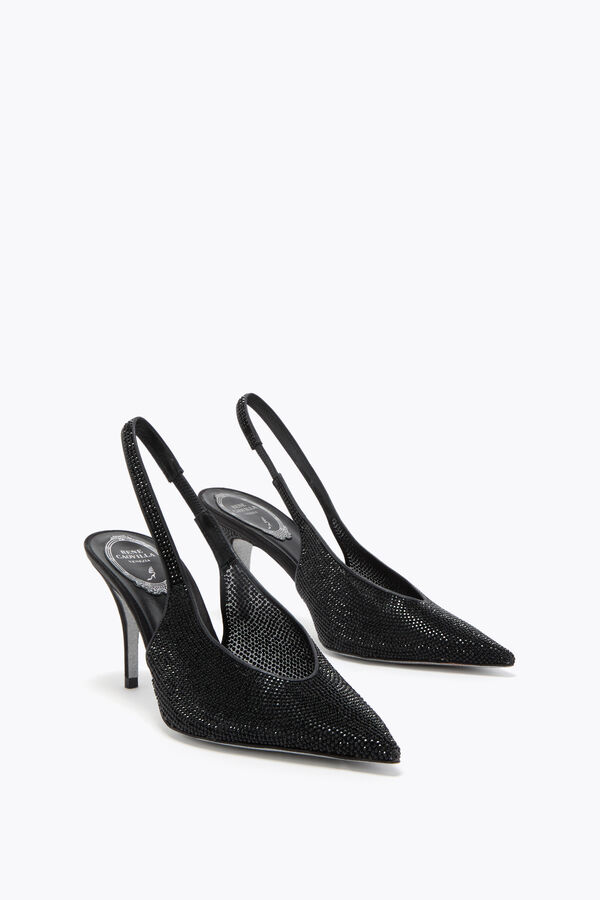 jeweled jinny black slingback 80 rene caovilla