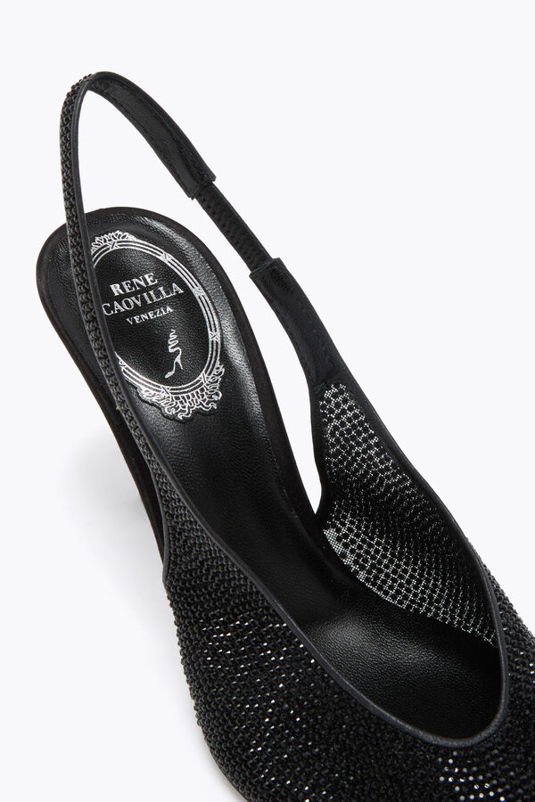 jeweled jinny black slingback 80 rene caovilla