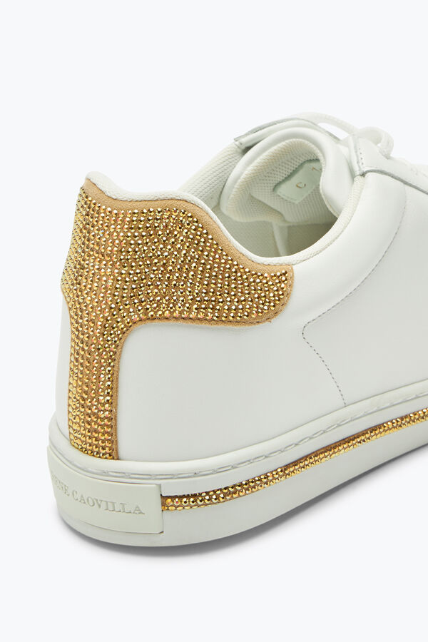jeweled xtra crystal white-gold sneaker 15 rene caovilla
