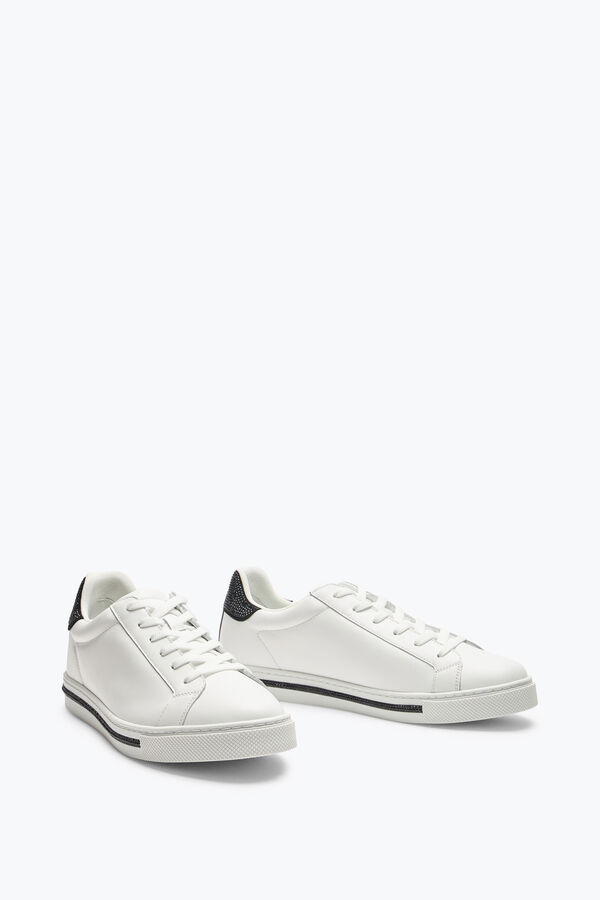 jeweled xtra white-black sneaker with crystals 15 rene caovilla