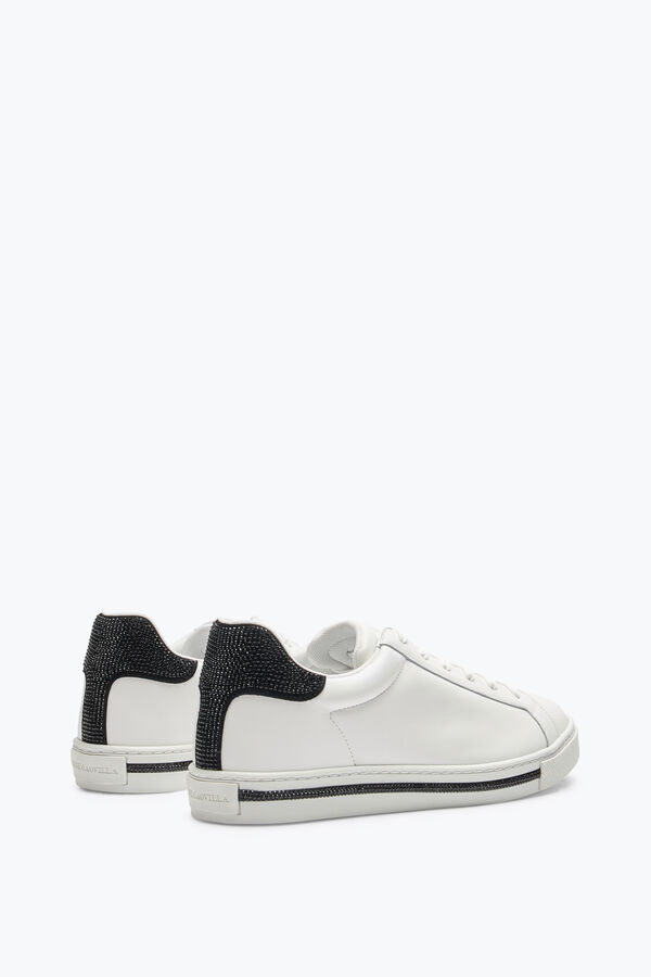 jeweled xtra white-black sneaker with crystals 15 rene caovilla