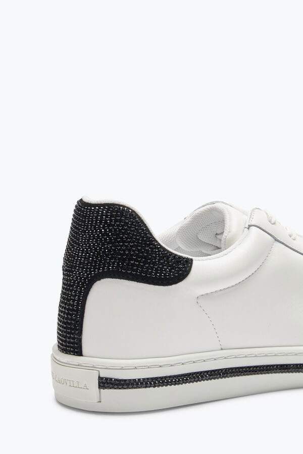 jeweled xtra white-black sneaker with crystals 15 rene caovilla
