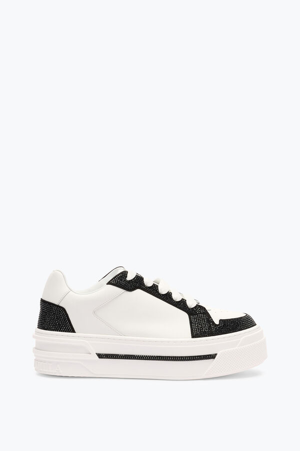 jeweled xtra white-black sneaker with crystals 50 rene caovilla