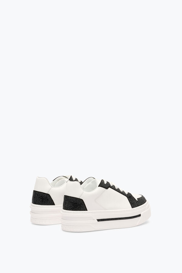 jeweled xtra white-black sneaker with crystals 50 rene caovilla