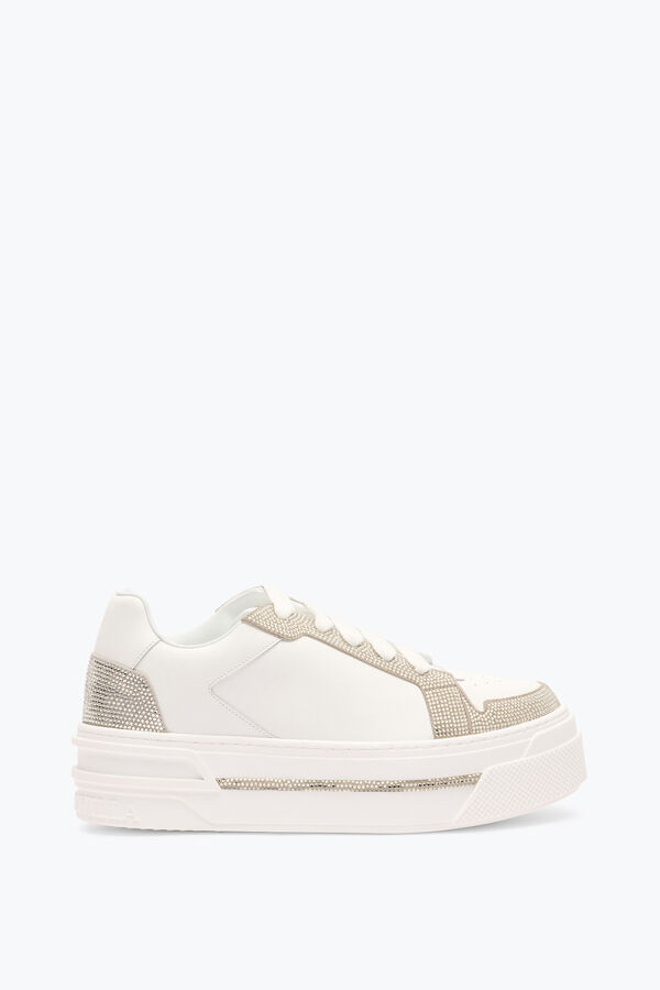 jeweled xtra white-silver sneaker with crystals 50 rene caovilla